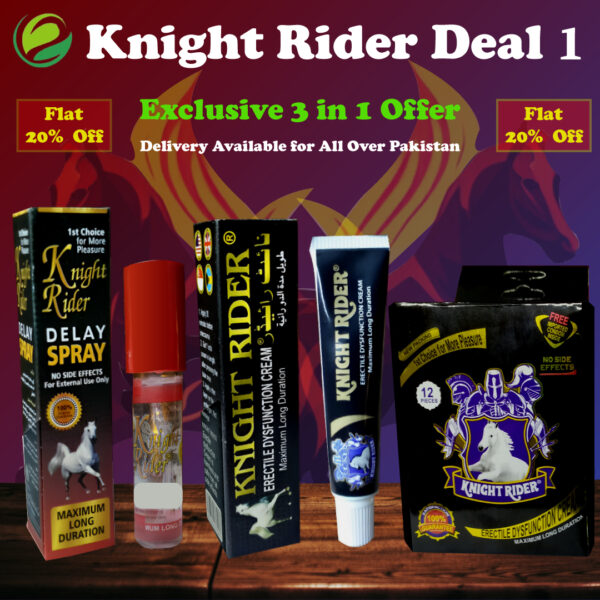 Knight Rider Spray, Cream & Comdom Deal - Al-Shifa Naturals