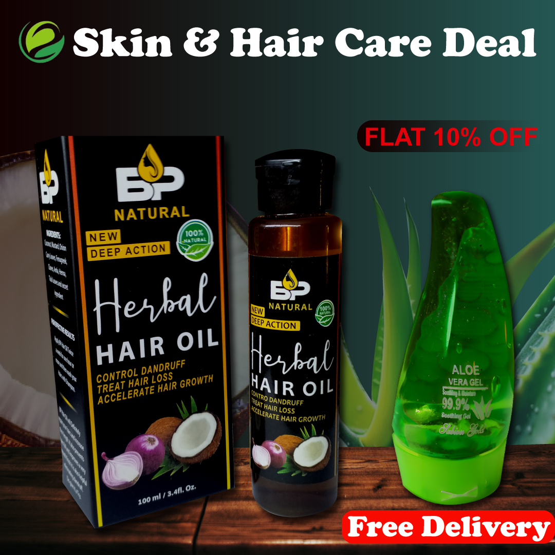 Skin & Hair Care Deal - Aloe Vera Gel & Hair Oil - Al-Shifa Naturals