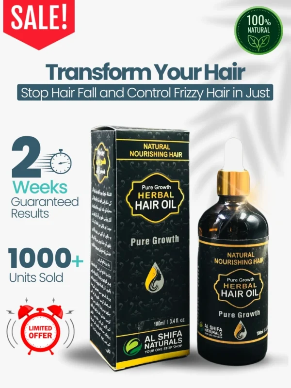 Pure Growth Herbal Hair Oil - Best Choice For Hair Growth